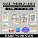 Pocket Pharmacy Labels, Printable Medicine Labels, Pill Labels, Pill ...