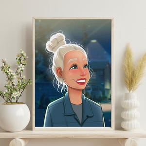 Custom Pixar Style Portrait: Couples, Family, Pets, Birthday Gift