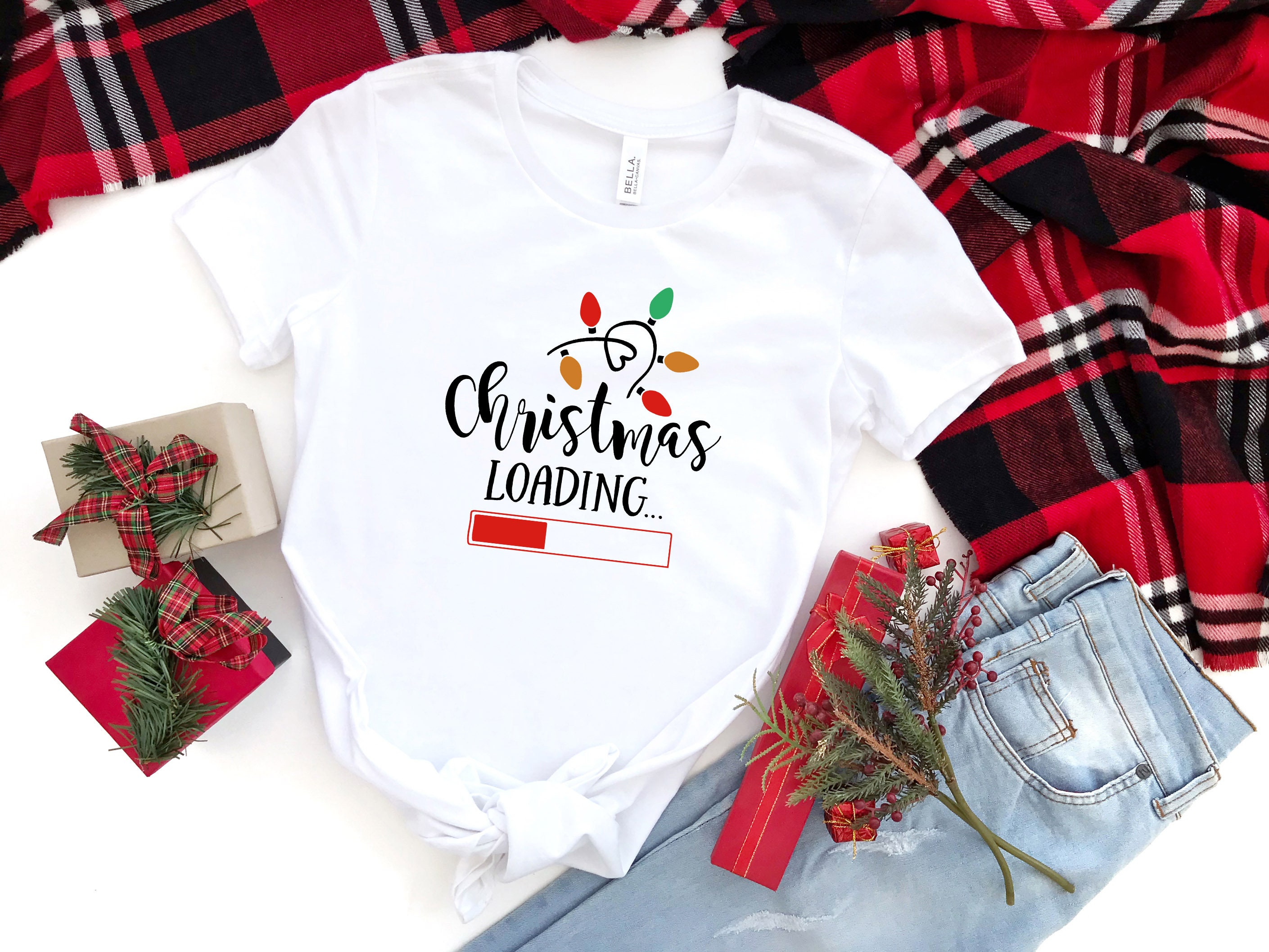 Discover Christmas Loading T-Shirt, Funny Christmas Shirt, Merry Christmas Shirt