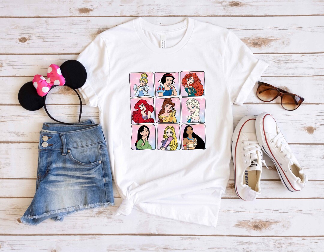 Disney Princesses Shirt Princess Shirt Women Disney Shirt Etsy