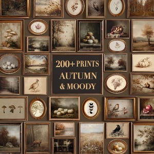 Vintage herfstprintpakket: meer dan 200 sfeervolle herfstfoto's voor aan de muur (digitale download)