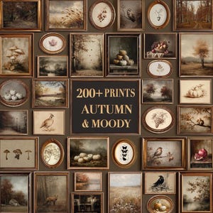 Vintage Autumn Print Bundle: 200+ Moody Fall Gallery Wall Set (Digital Download)