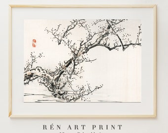 Japanese Plum Blossom Print | Vintage Asian Wall Art (Digital Download)
