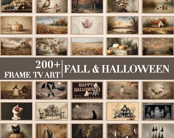 Fall & Halloween Frame TV Art Bundle: 200+ Seasonal Screensavers Autumn Decor (Digital Download)