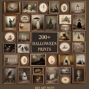 Vintage Halloween Print Bundle: 200+ Spooky Gothic Gallery Wall Set (Digital Download)