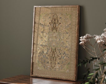 Vintage Rug Pattern Print | Farmhouse Tapestry Wall Art (Digital Download)