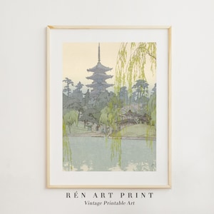 Arte japonés vintage imprimible / Impresión de arte japonés / Arte mural asiático imprimible / Impresión en madera japonesa / Obra de arte japonesa DESCARGA DIGITAL