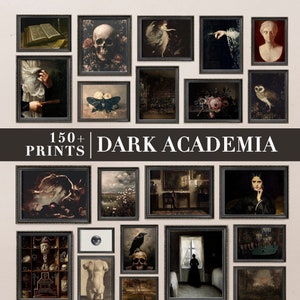 Dark Academia Drucke | Vintage Gothic Galerie Wanddrucke | Dark Academia Dekor | Stimmungsvolle Viktorianische Galeriewand-Set | Dark Mega Bundle Drucke
