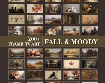 Fall TV Art | Rustic Moody Autumn Art, 200+ Designs (Digital Download)