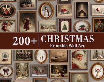 Vintage Christmas Gallery Wall Set: 200+ Winter Holiday Prints (Digital Download)