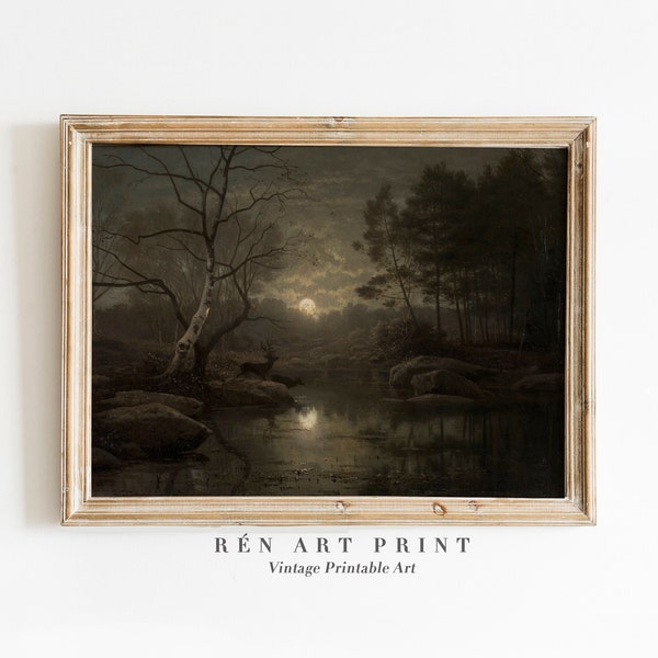 Dark Landscape Digital Art Etsy