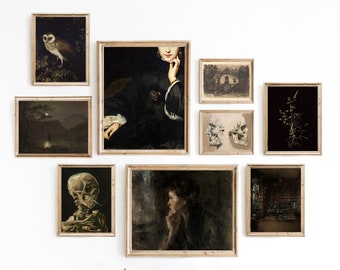 Dark Academia Gallery Wall Art Prints | Antique, Moody (Digital Download)