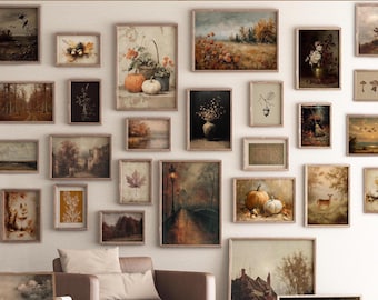 Vintage Fall Prints | Rustic Cottagecore Autumn Gallery Wall (Digital Download)