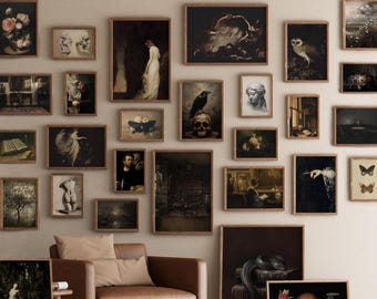 Vintage Gothic Gallery Wall Art Set | Dark Academia Prints (Digital Download)
