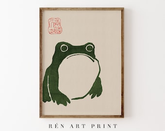 Japońska żaba | Plakat vintage Matsumoto Hoji (pobranie cyfrowe)