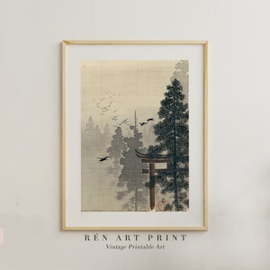 Vintage Japanese Painting | Minimalist Japanese Wall Art | Japandi Wall Art | Asian Printable | Scandinavian Wall Art | DIGITAL PRINTABLE