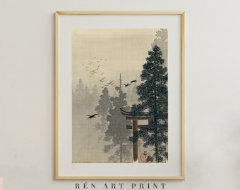 Vintage Japanese Painting | Minimalist Japanese Wall Art | Japandi Wall Art | Asian Printable | Scandinavian Wall Art | DIGITAL PRINTABLE