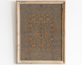 Vintage Textile Art Print | Antique Rug Wall Decor (Digital Download)