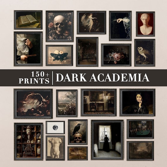 Dark Academia Prints | Vintage Gothic Gallery Wall Prints | Dark Academia Decor | Moody Victorian Gallery Wall Set | Dark Mega Bundle Prints