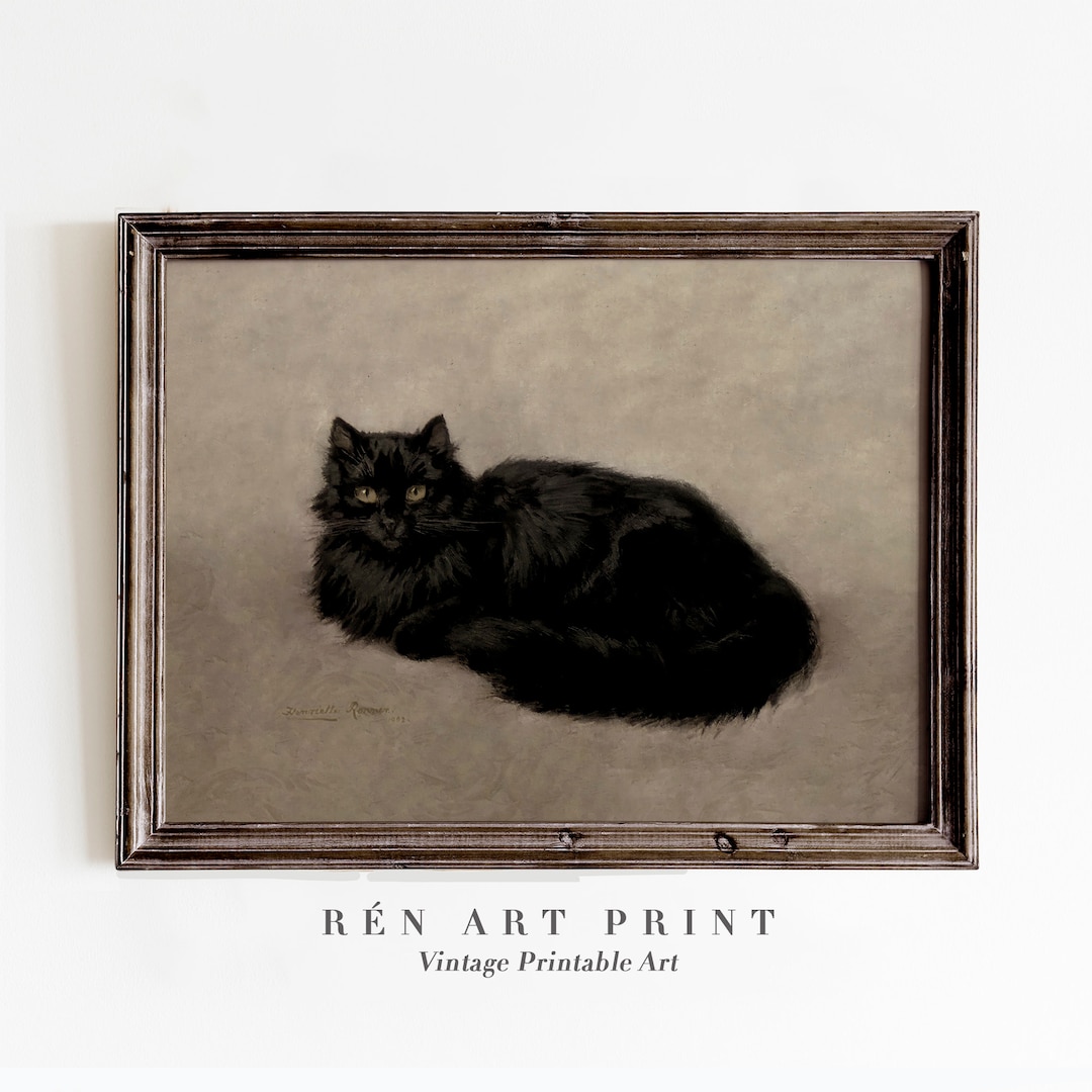 Black Cat Halloween Printables Vintage