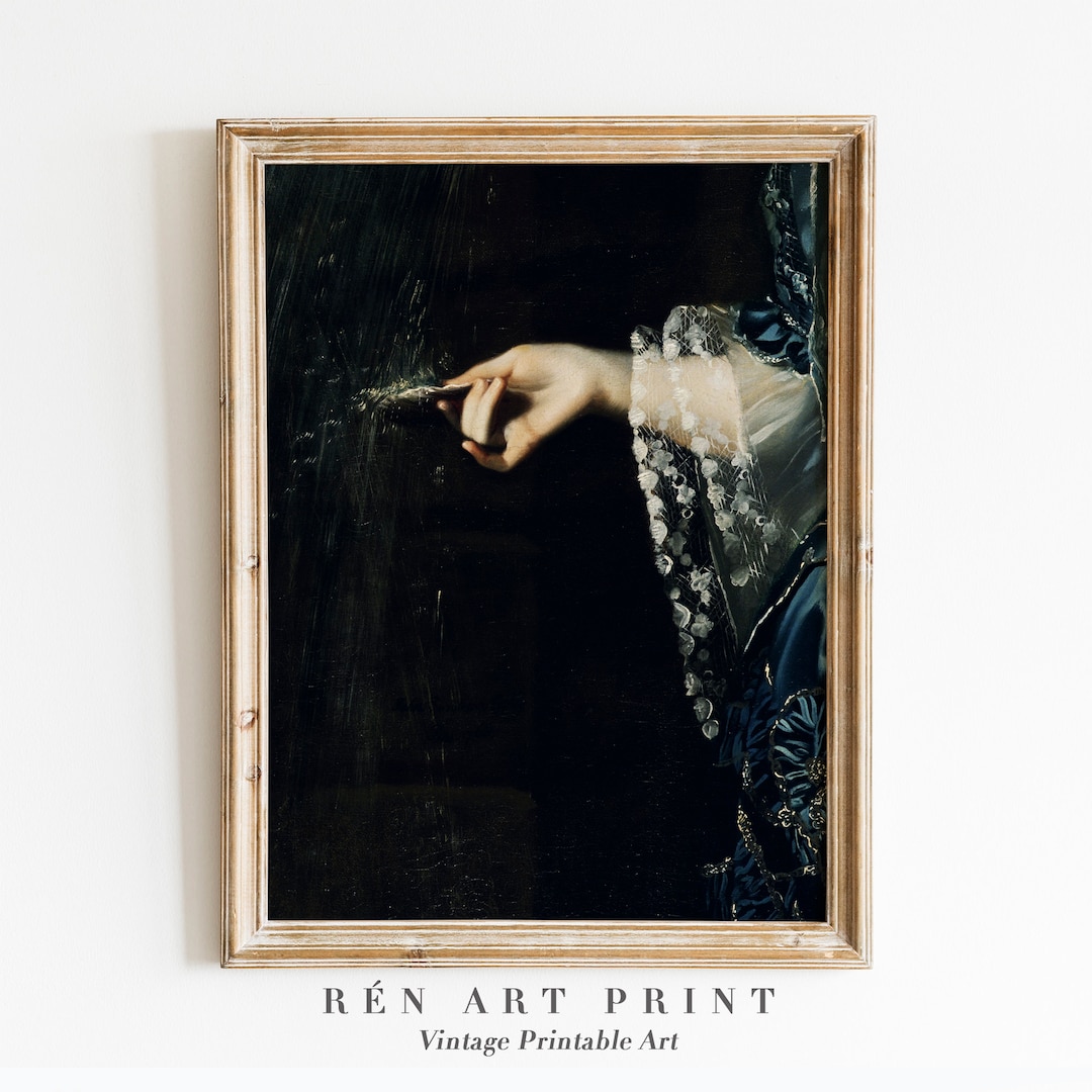 Moody Victorian Woman Portrait Print | Dark Academia Wall Art (digital ...