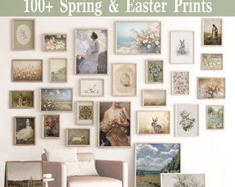 Vintage Easter Prints | Spring Farmhouse Gallery Wall Set (Digital Download)