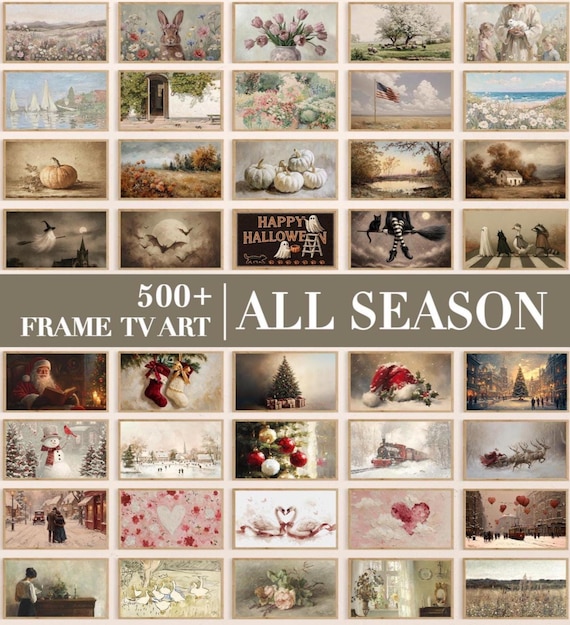500+ All Season Frame TV Art Mega Bundle | Seasonal & Holiday Art Collection (Digital Download)