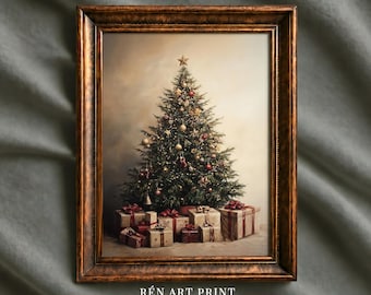 Vintage Christmas Tree Print: Nostalgic Holiday Wall Art (Digital Download)