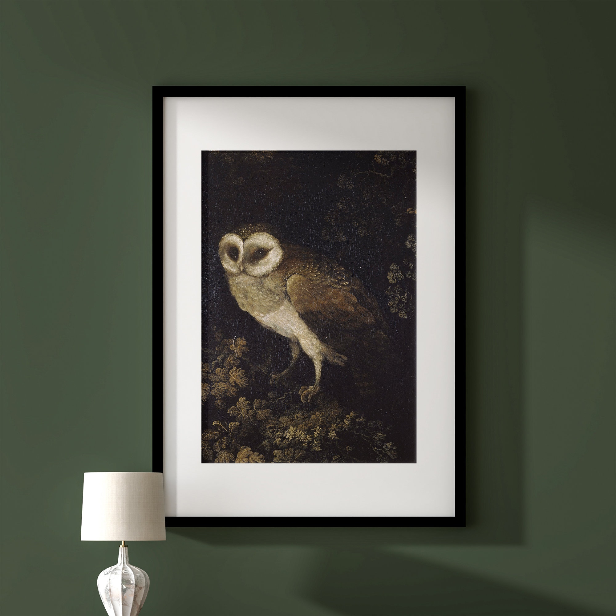 Antique Owl Painting Dark Academia PRINTABLE Wall Art - Etsy