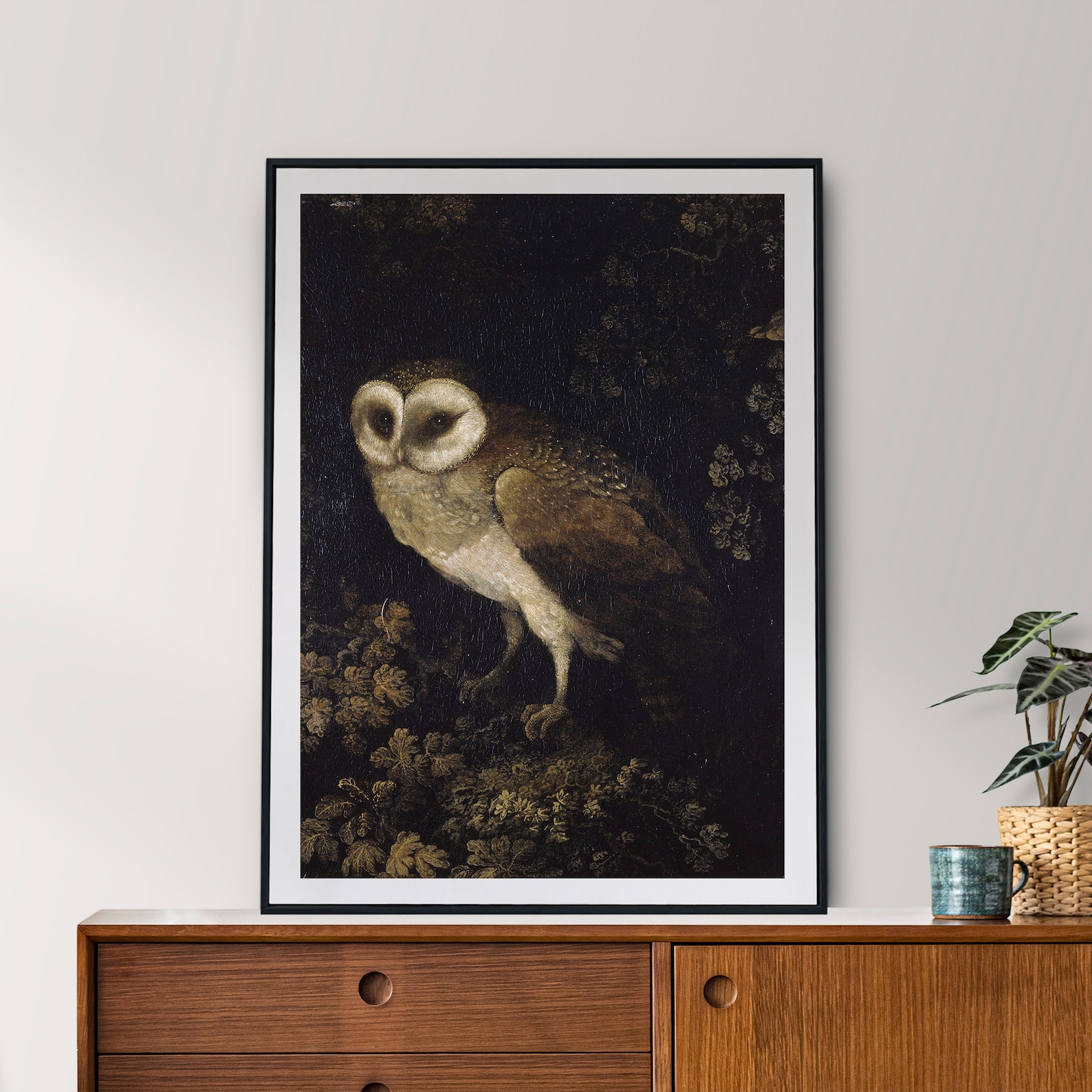 Antique Owl Painting Dark Academia PRINTABLE Wall Art - Etsy