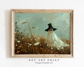 Vintage Halloween Ghost Print | Witchy Wall Art (Digital Download)