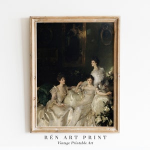 Victorian Woman Painting Printable Wall Art | Vintage Portrait Print | Dark Academia Decor | Victorian Wall Art | Antique Women Oil Painting