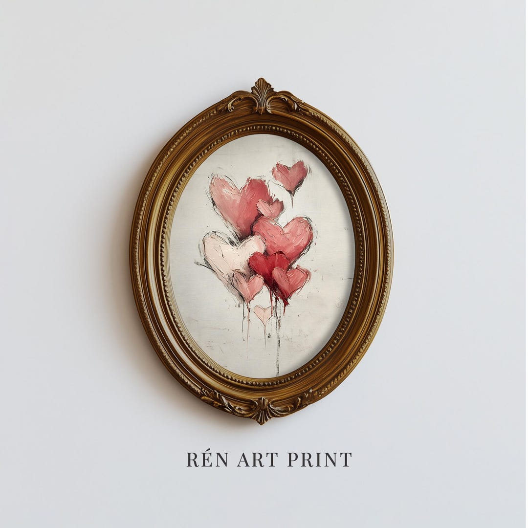 Love Heart Printable Art | Valentine Wall Art | Romantic Love Digital ...