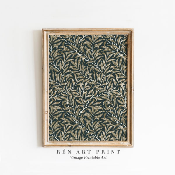 Antique Textile Wall Art | William Morris Print | Modern Farmhouse Decor | Vintage Tapestry Printable Wall Art | Eclectic Art Digital Print