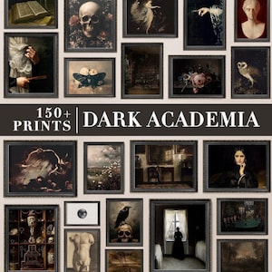Dark Academia Gallery Wall Art | 150+ Victorian Gothic Prints (Digital Download)