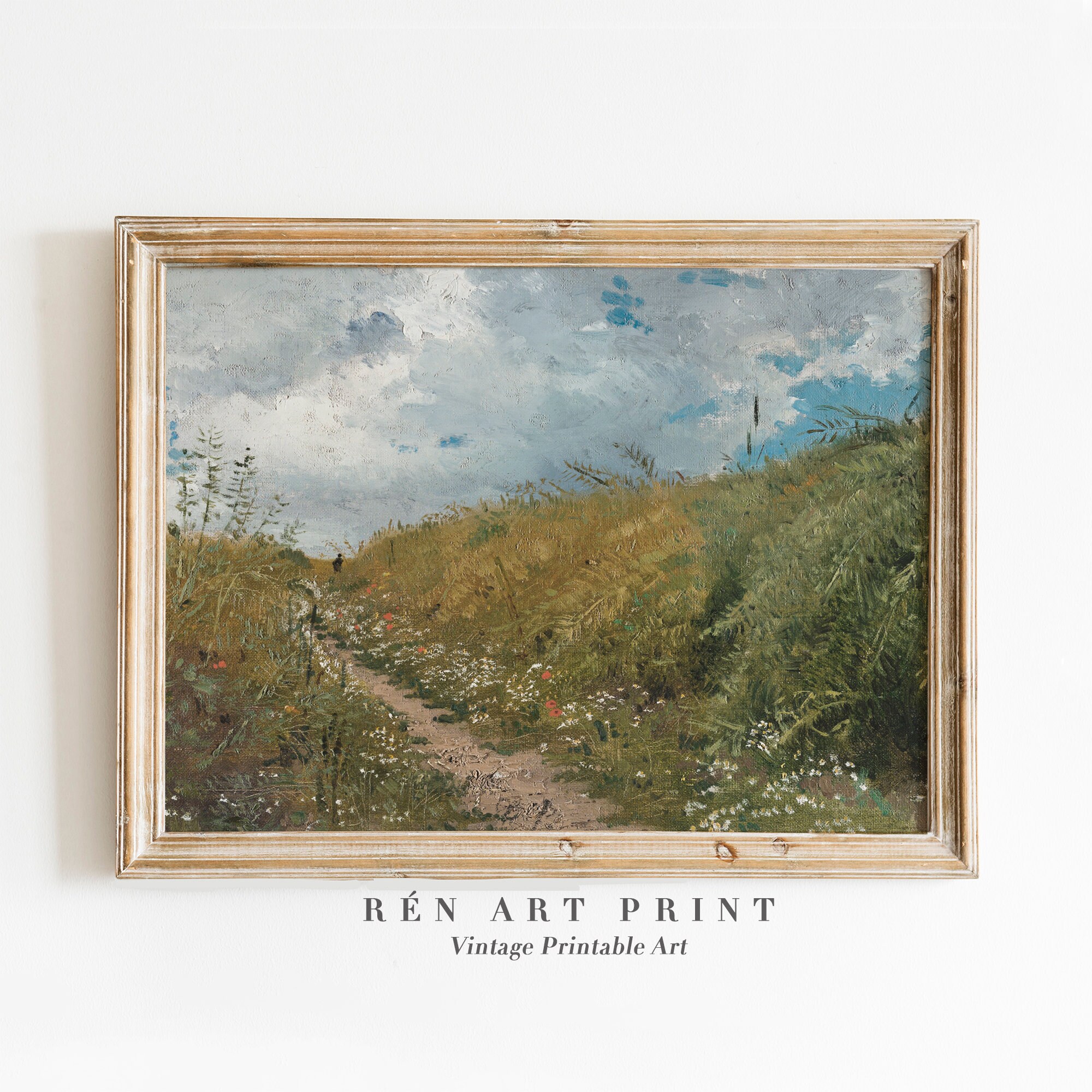 Spring Landscape Painting | Printable Wall Art | Cottage Decor ...