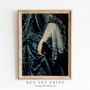 Victorian Painting Wall Art | Vintage Eclectic Wall Art | Dark Academia PRINTABLE Art | Victorian Portrait Print | Moody Oil Painting