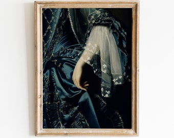 Vintage Victorian Woman Portrait Print | Dark Academia Wall Art (Digital Download)