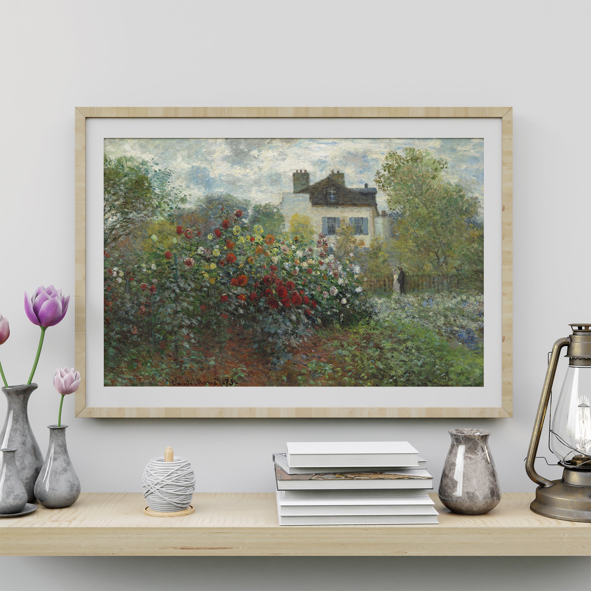 Vintage Spring Wall Art Claude Monet Print Garden With - Etsy