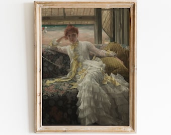Vintage Woman Portrait Art Print | Victorian Lady Painting (Digital Download)