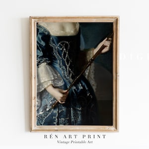 Victorian Painting Digital Download | Vintage PRINTABLE Art | Antique Eclectic Wall Art | Victorian Woman Portrait Print Moody Oil Painting