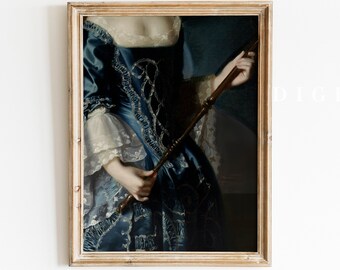 Victorian Woman Portrait | Moody Antique Oil Painting (Digital Download)