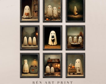 Ghost Prints | Halloween Gallery Wall Art (Digital Download)