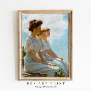 Vintage Portrait Wall Art | Woman Portrait Painting | Antique PRINTABLE Art | Woman Digital Download Art