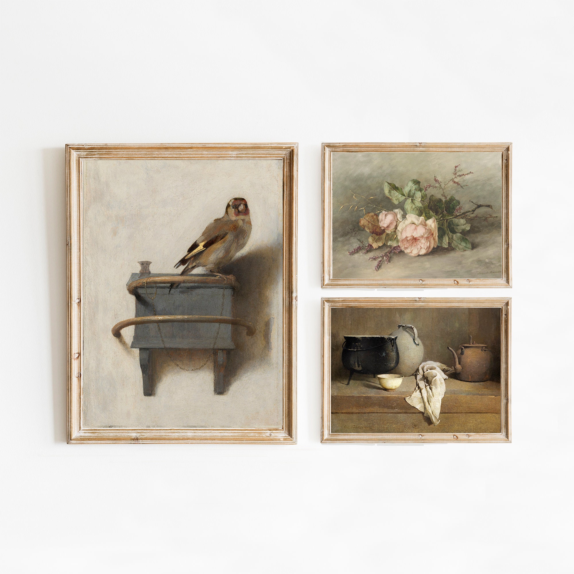 Vintage French Country Gallery Wall Art Set | Antique Neutral Prints ...