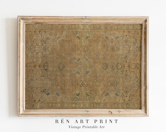 Vintage Perser Teppich Kunstdruck | Antike Wanddeko (Digitaler Download)