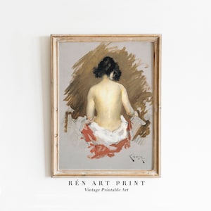 Vintage Woman Portrait Painting | William Merritt Chase (Digital Download)