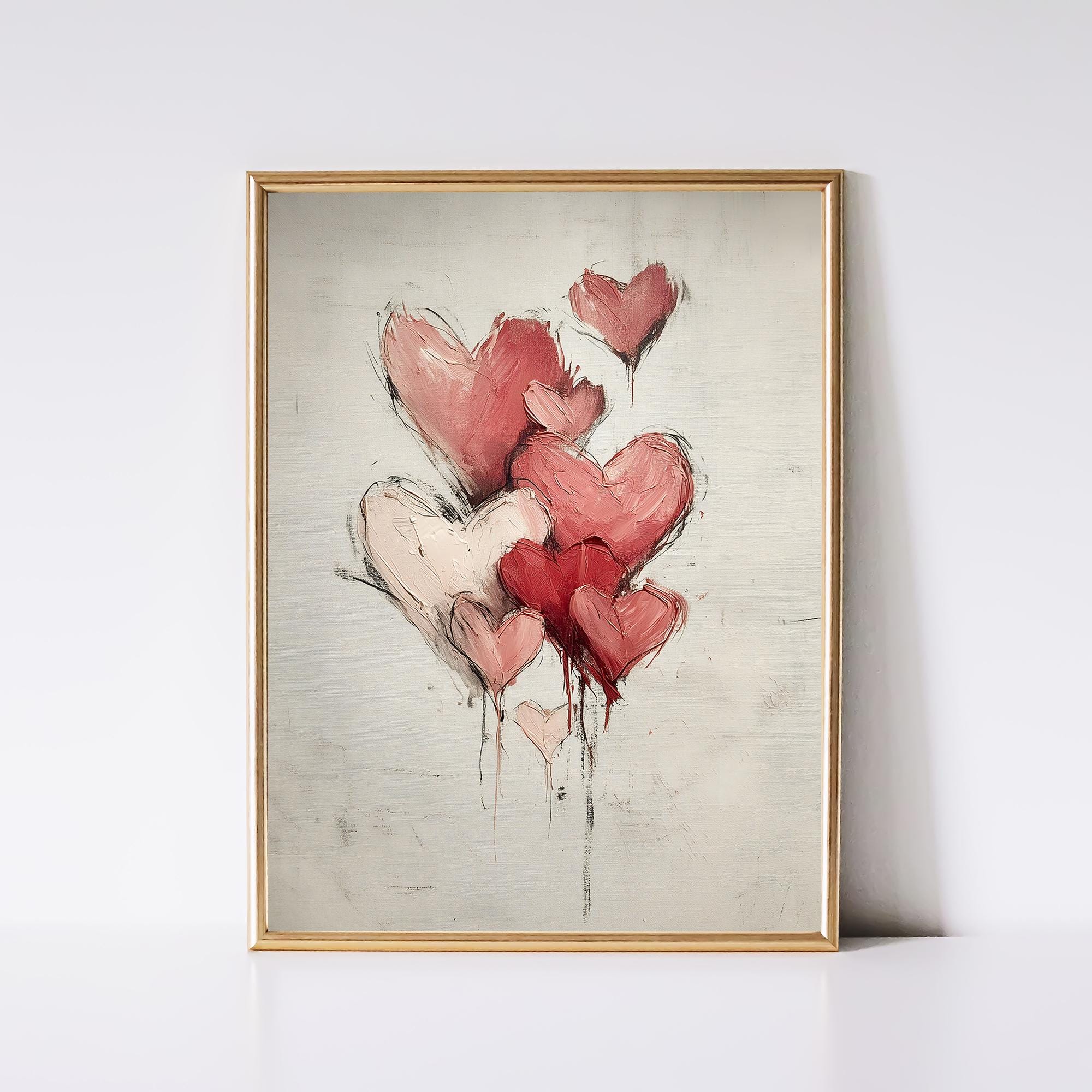 Love Heart Printable Art | Valentine Wall Art | Romantic Love Digital ...