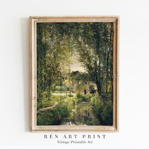 Vintage Summer Printable Wall Art | French Country Wall Decor | Summer Oil Painting Digital Download | Antique Print | Farmhouse Wall Art