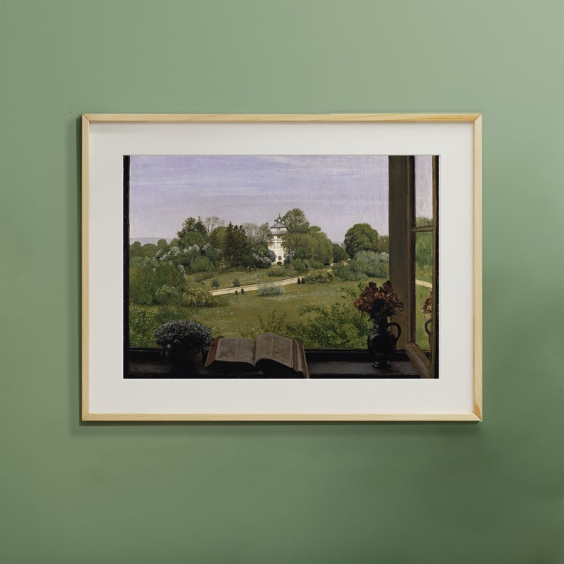Antique Landscape Painting Printable Wall Art Country Etsy